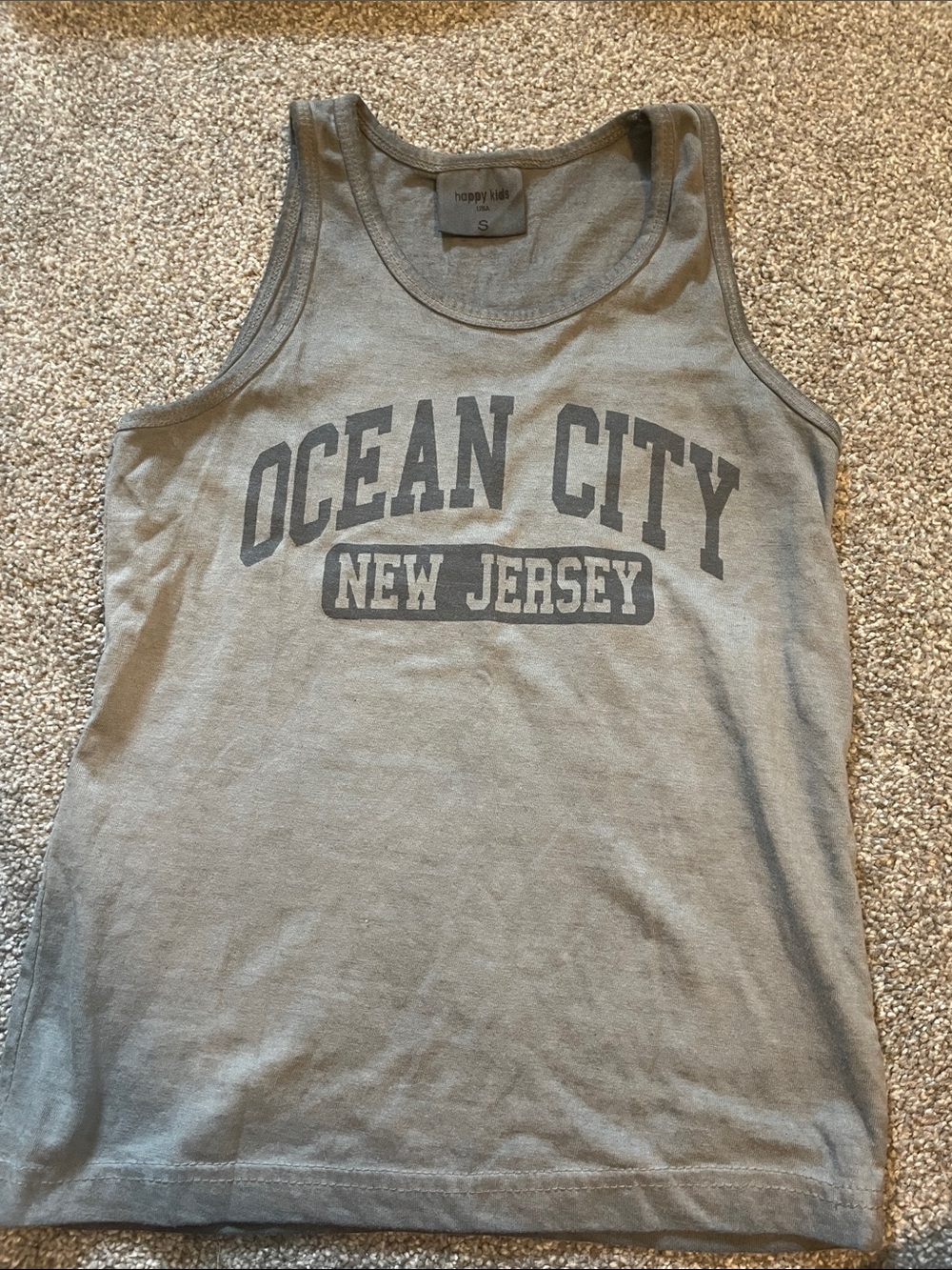Happy Kids Grey Ocean City New Jersey Tank Top